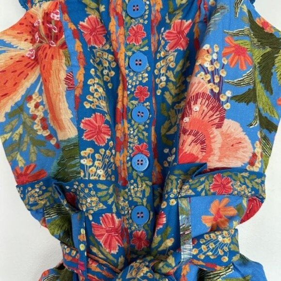 farm Rio Garden Blue Romper - small (NWT) - Picture 7 of 10